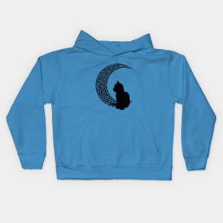 Crescent Moon Cat Kids Hoodie